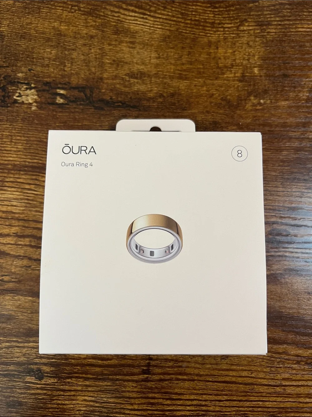 Oura Ring 4 Size 8: Gold